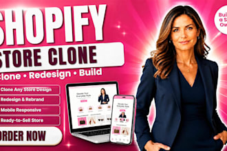 clone shopify store, copy website, redesign or build your store