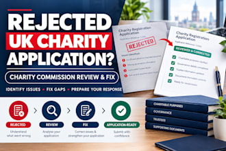 fix your rejected UK charity registration application