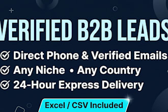 provide verified business lead generation with emails and phone numbers