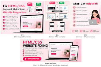 fix HTML CSS bugs and make your website responsive