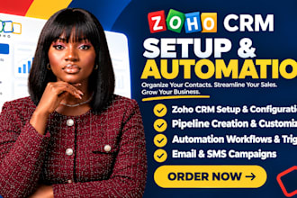 setup zoho CRM, zoho one, zoho books and zoho creation