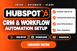setup hubspot crm automation workflow, hubspot pipeline setup, sequences