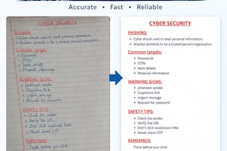 convert handwritten notes into an editable word document