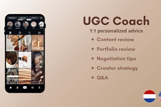 be your ugc coach and help you with content and contracts