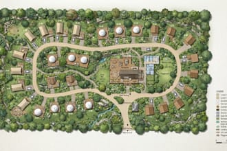 design custom glamping site plans, campground layouts, resort and master plans