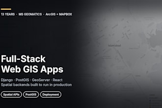 develop a full stack web gis application with django, postgis and geoserver