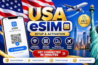 set up your USA travel esim for iphone and android