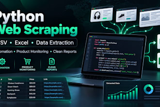 build a python web scraper and export data to CSV or excel