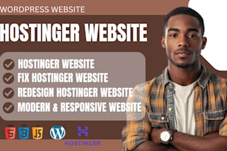 design hostinger website, fix hostinger website and wordpress hostinger website