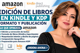 edición, corrección, formato, maquetación y publicación KDP de libros
