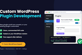 code a custom wordpress plugin or customize your plugin