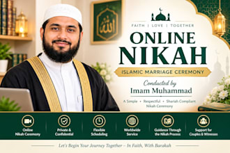 conduct your online nikah islamic marriage ceremony professionally