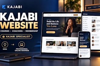 build your kajabi website for your course or coaching business