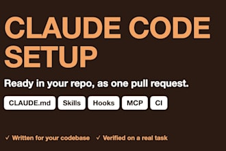 set up claude code in your repo with claude md, skills, hooks and mcp