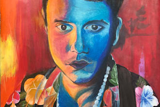 paint a custom acrylic portrait from your photo