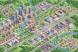 design custom neighborhood, city or regional map