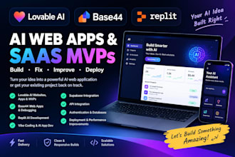 lovable ai base44 replit ai expert build ai web app website saas mvp development