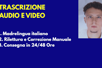trascrivere audio e video in italiano