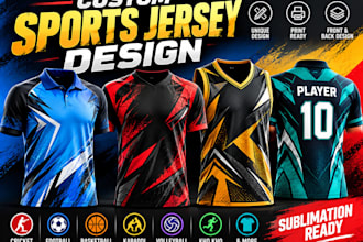 design custom sports jersey designs for sublimation printing