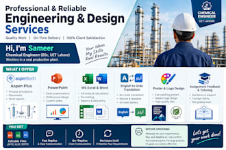 do aspen plus simulation, ms office, translation, poster and logo design