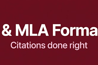 fix your apa or mla formatting, citations, and reference list