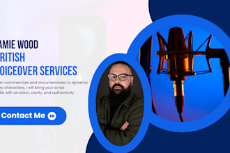 record a natural, british male voiceover