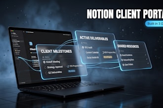 design a modern notion client portal and agency CRM dashboard