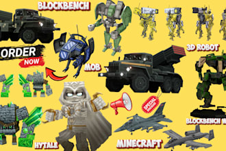 create low poly blockbench mobs weapons and models for minecraft hytale