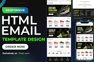 design responsive HTML email template or email newsletter