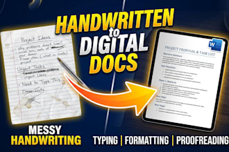 transcribe handwritten notes into clean documents