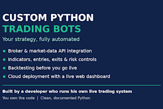 build a python trading bot with broker API integration and dashboard