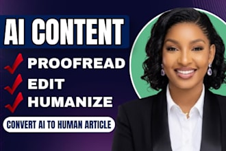 humanize ai content, edit ai content, book editing and formatting in 24 hours