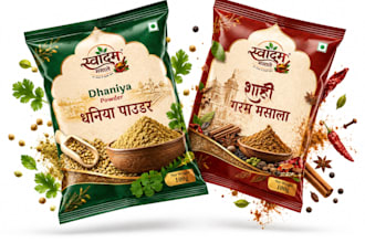 product packaging for indian food brand