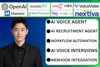 automate openai google calendar n8n make recruiterflow greenhouse manatal bland