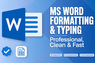 professionally format and type your ms word document