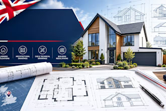 create UK building planning, architectural drawings, floor plans and elevations