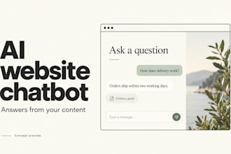 build an ai website chatbot that answers from your content