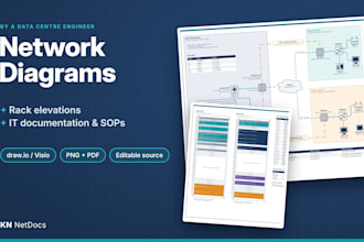 create network diagrams, rack elevations and IT documentation