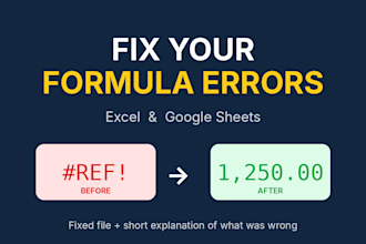 fix your excel or google sheets formula errors