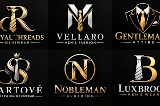 design a professional menswear, fashion, formalwear, or clothing tie logo