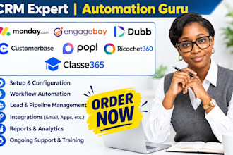 setup monday crm engagebay crm dubb customerbase popl ricochet360 classe365