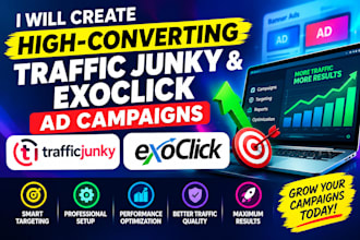 create high converting traffic junky and exoclick ad campaigns