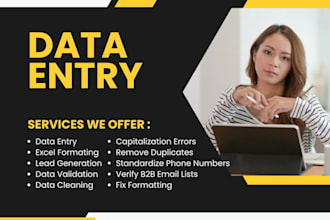 do professional excel data cleaning and b2b lead generation