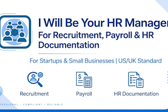 be your HR manager for recruitment payroll and HR documentation