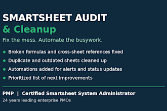 audit, clean up, and automate your existing smartsheet setup