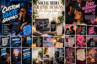 create custom quote post and social media graphics