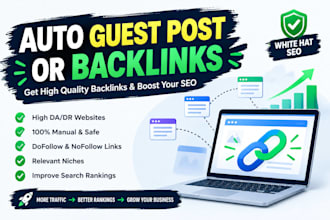 provide auto guest post link building service