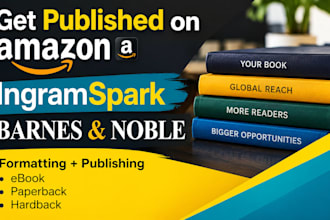 publish your book on amazon KDP and barnes and noble