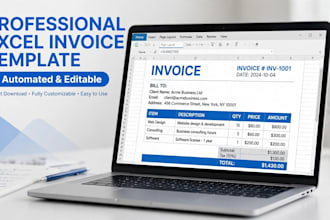 create professional excel invoice with gst and dashboard