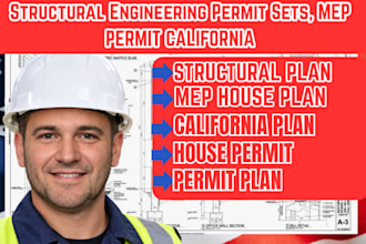 structural engineer permit set, mep house plans california new york and michigan